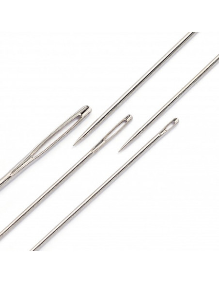 Aiguilles à coudre, à broder et à repriser dans une boîte compacte, 30 aiguilles