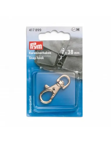 Mousqueton Prym or 7 x 38 mm acier inox | Zephyr Tissus