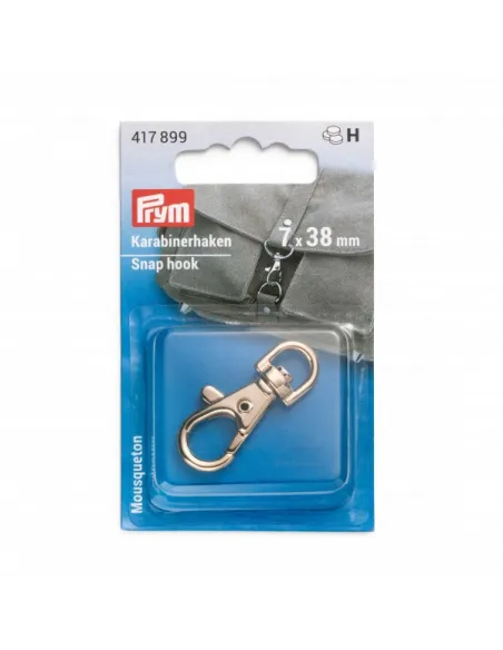 Mousqueton Prym or 7 x 38 mm acier inox | Zephyr Tissus