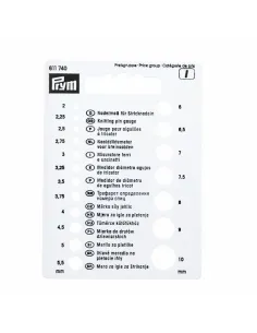 Jauge pour aiguilles à tricoter Prym | Zephyr Tissus