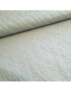Tissu, Broderie Anglaise, Vert d'Eau, Laize 140 cm, 100% Coton 110g/ml