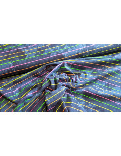 Jersey coton fluo rayé 2