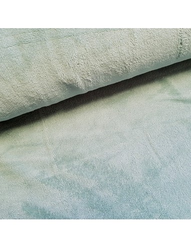 Tissu, Éponge Bambou Doudou Double Face, Vert Émeraude, Laize 150 cm, 40% Bambou 40% Coton 20% Polyester