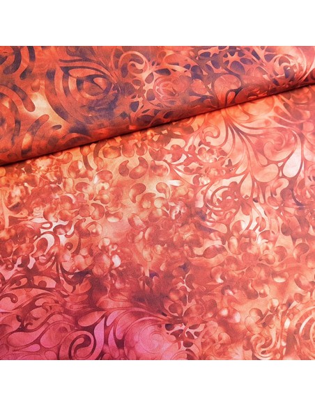 Tissu, Coton Patchwork Illuminations, Rouge Grenat, Laize 112 cm, 100% Coton 140g/m²
