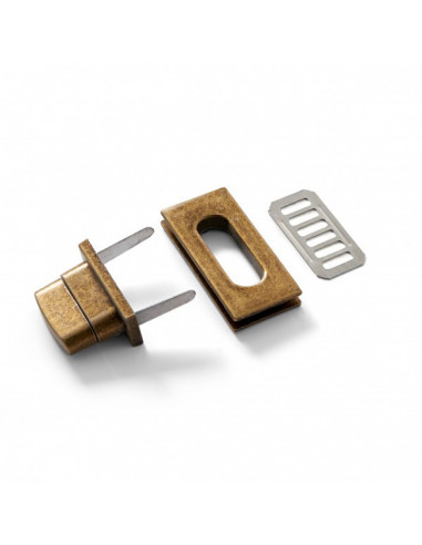 Tourniquet pour sacs à main, laiton antique, brossé