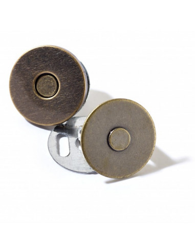 Fermoir magnétique, 19mm, laiton antique
