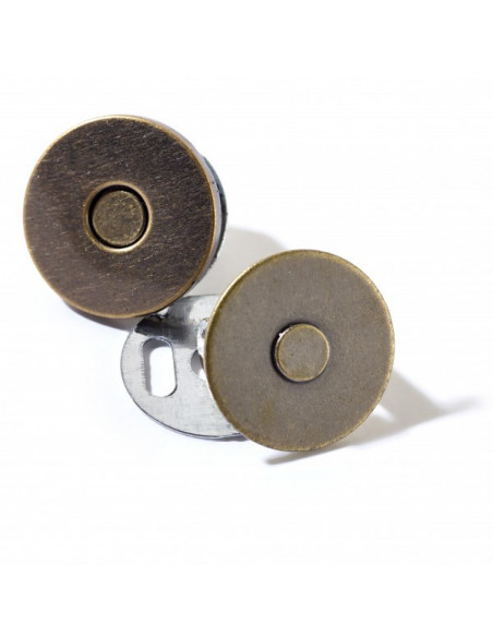 Fermoir magnétique, 19mm, laiton antique