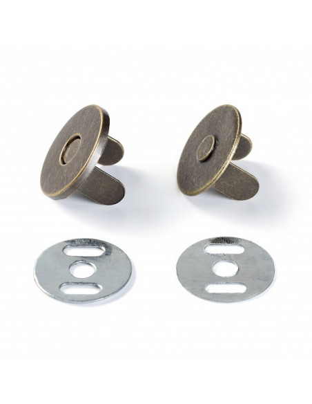 Fermoir magnétique, 19mm, laiton antique