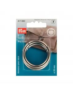Anneau pour sac Prym 35 mm argenté | Zephyr Tissus