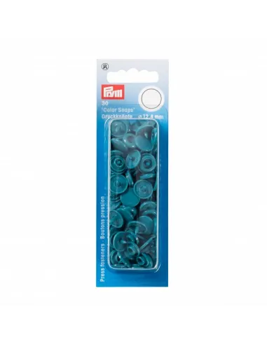Boutons pression Color Snaps, bleu pétrole | Zephyr Tissus