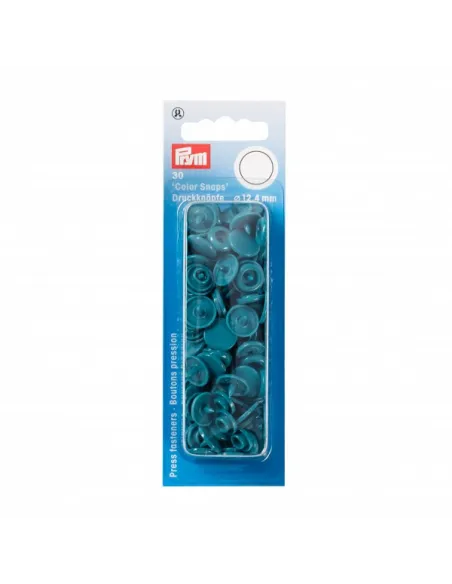 Boutons pression Color Snaps, bleu pétrole | Zephyr Tissus