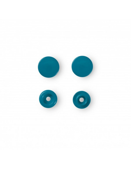 Boutons pression sans couture « Color Snaps », rond, 12,4mm, bleu pétrole
