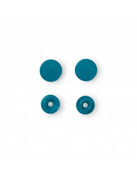 Boutons pression Color Snaps, bleu pétrole | Zephyr Tissus