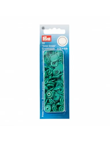 Boutons pression Color Snaps Prym vert | Zephyr Tissus