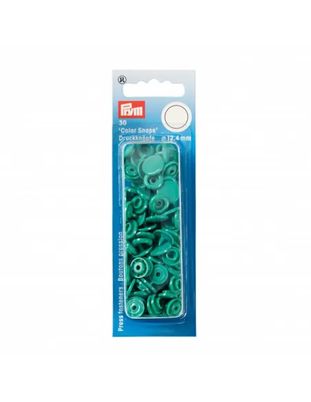 Boutons pression Color Snaps Prym vert | Zephyr Tissus