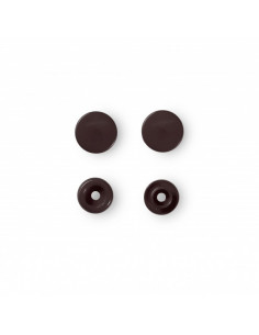 Boutons pression sans couture « Color Snaps », rond, 12,4mm, marron foncé 2