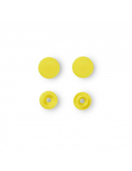 Boutons pression sans couture « Color Snaps », rond, 12,4mm, jaune clair