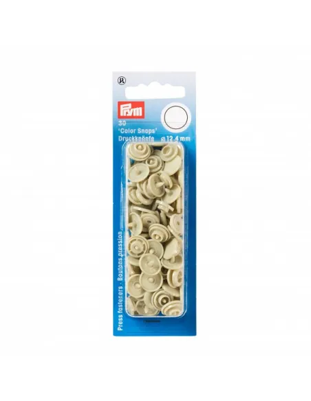 Boutons pression Color Snaps, beige, 12,4 mm | Zephyr Tissus