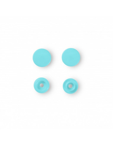 Boutons pression sans couture « Color Snaps », rond, 12,4mm, turquoise clair