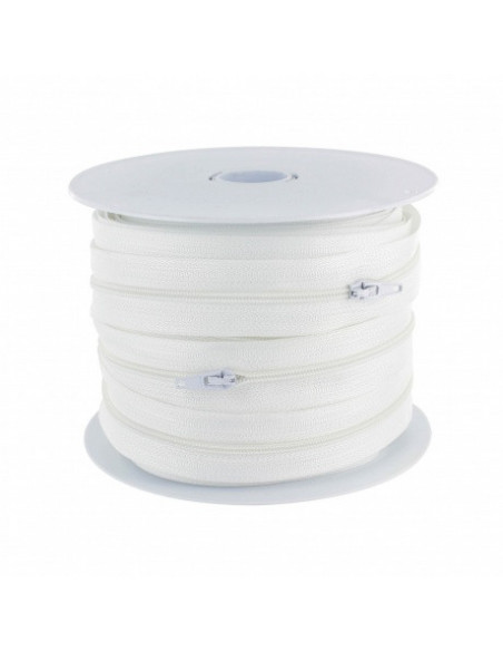Fermeture Eclair au mètre, 3,8mm, blanc
