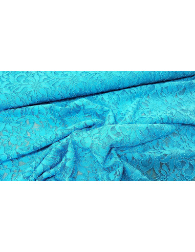 Dentelle stretch bleue turquoise