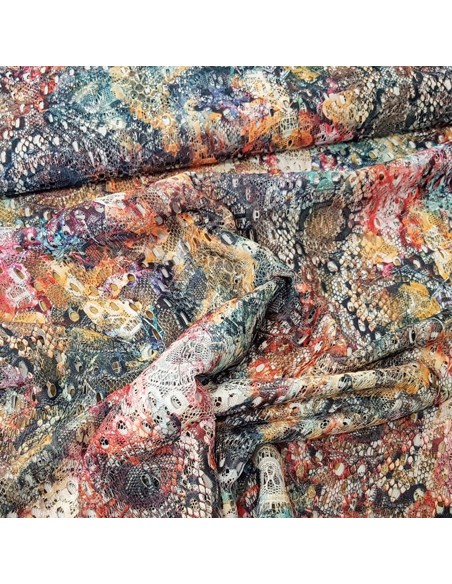 Tissu, Dentelle Multicolore, Multicolore, Laize 150 cm, 100% Polyester