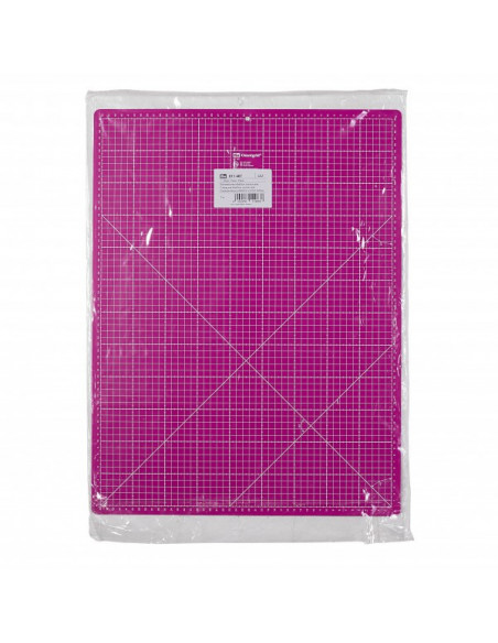 Fond de découpe graduation cm/inch, 45x60cm, rose vif