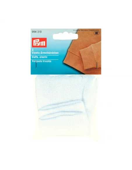 Poignets tricotés Prym Blanc 100% Polyester | Zephyr Tissus