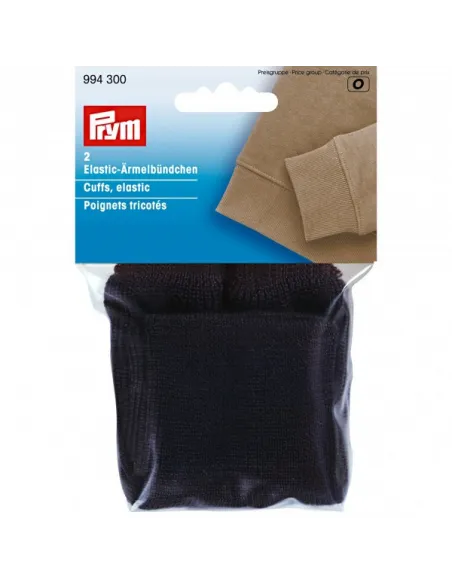 Poignets tricotés Prym Noir 100% Polyester | Zephyr Tissus