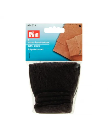 Poignets tricotés Prym marron, polyester | Zephyr Tissus