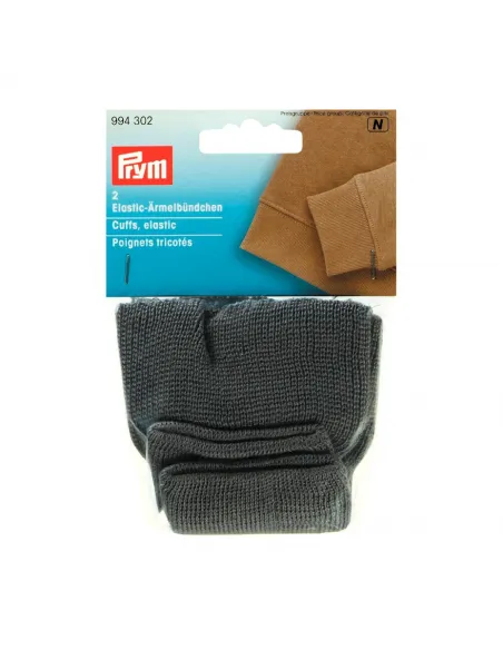 Poignets tricotés Prym gris polyester | Zephyr Tissus