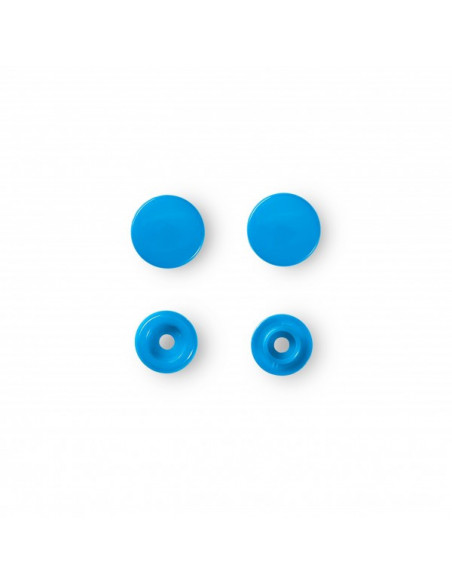 Boutons pression sans couture « Color Snaps », rond, 12,4mm, bleu acier