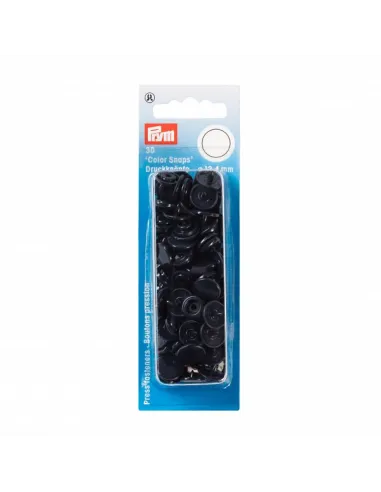 Boutons pression Color Snaps bleu marine | Zephyr Tissus