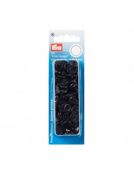 Boutons pression Color Snaps bleu marine | Zephyr Tissus