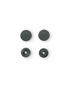 Boutons pression sans couture « Color Snaps », rond, 12,4mm, gris foncé 2