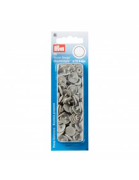 Boutons pression « Color Snaps », Prym, Gris | Zephyr Tissus
