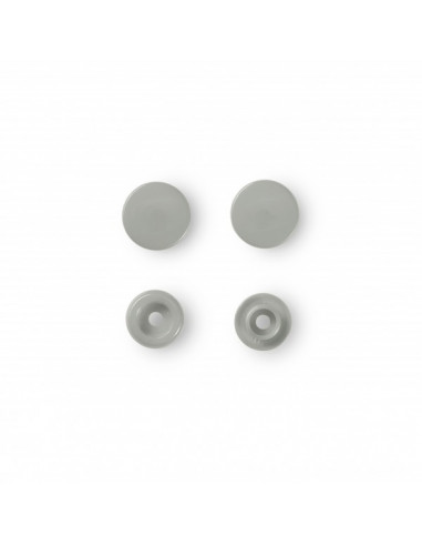 Boutons pression sans couture « Color Snaps », rond, 12,4mm, gris