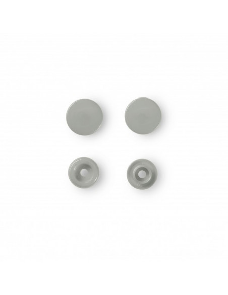 Boutons pression sans couture « Color Snaps », rond, 12,4mm, gris