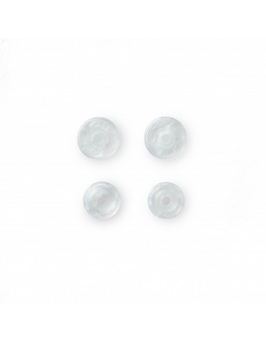 Boutons pression sans couture « Color Snaps », rond, 12,4mm, transparent mat