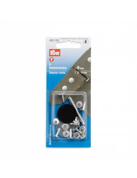 Rivets tubulaires Prym argentés 6-9 mm | Zephyr Tissus