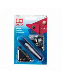 Bouton pression sans couture Anorak, 12mm, vieux cuivre