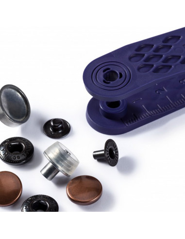 Bouton pression sans couture Anorak, 12mm, vieux cuivre