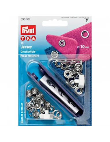 Bouton pression Jersey Prym 10 mm argenté | Zephyr Tissus