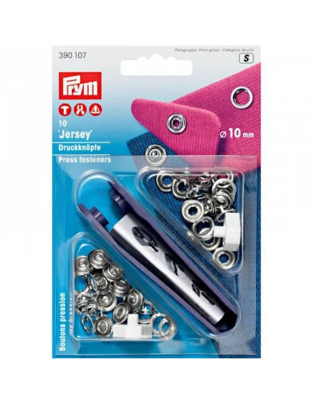 Bouton pression Jersey Prym 10 mm argenté | Zephyr Tissus