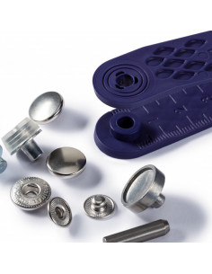 Bouton pression sans couture Anorak, 12mm, argenté 2