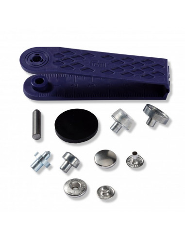 Bouton pression sans couture Anorak, 12mm, argenté