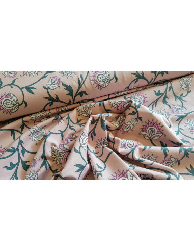 Jersey coton fleuri brille au soleil