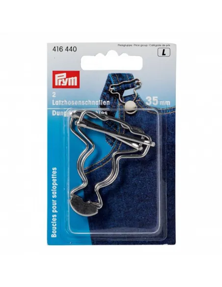 Boucles pour salopettes Prym 35 mm argentées | Zephyr Tissus