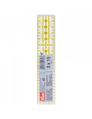 Règle universelle Prym Omnigrid 3 x 15 cm | Zephyr Tissus