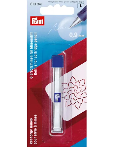 Recharges stylo à mines Prym Ø 0,9 mm blanc | Zephyr Tissus